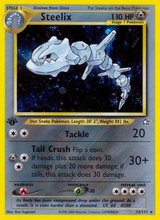 Steelix (15)/111 Holo Rare 1st Edition Holofoil