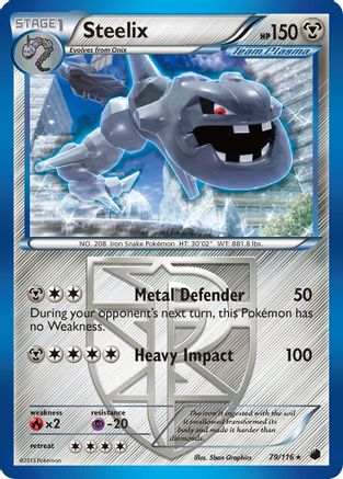 Steelix (Team Plasma) (79)/116 Rare Reverse Holofoil