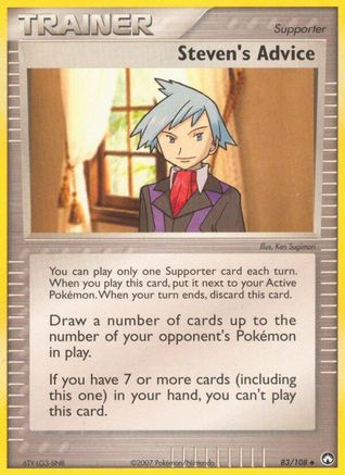 Steven's Advice (83)/108 Uncommon Reverse Holofoil