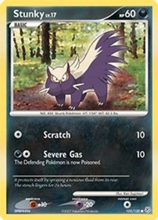 Stunky (102)/130 Common Reverse Holofoil