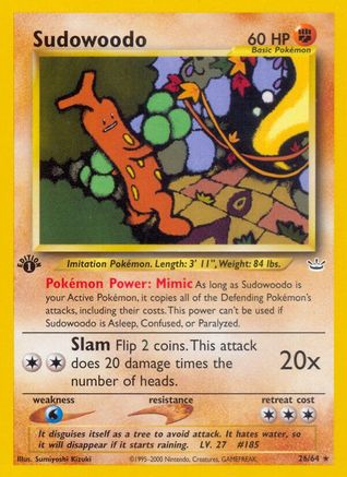 Sudowoodo (26)/64 Rare 1st Edition
