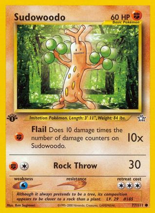 Sudowoodo (77)/111 Common 1st Edition