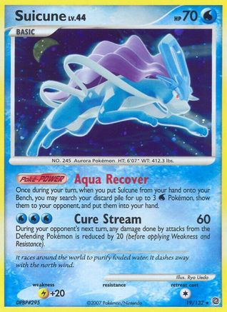 Suicune (19)/132 Holo Rare Reverse Holofoil