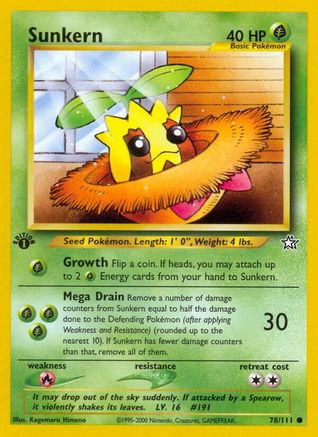 Sunkern (78)/111 Common 1st Edition