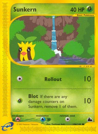 Sunkern (106)/144 Common Reverse Holofoil
