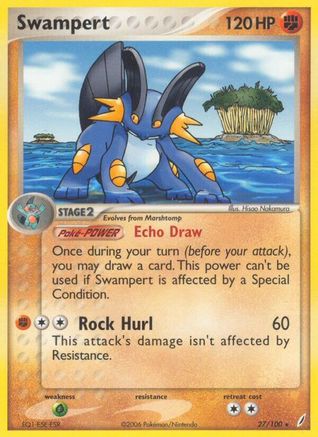 Swampert (27)/100 Rare Reverse Holofoil