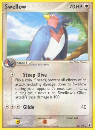 Swellow (32)/113 Rare Reverse Holofoil
