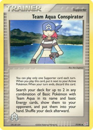 Team Aqua Conspirator (77)/95 Uncommon Reverse Holofoil