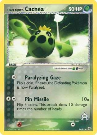 Team Aqua's Cacnea - 24/95 (24)/95 Uncommon