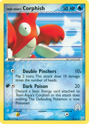 Team Aqua's Corphish - 26/95 (26)/95 Uncommon Reverse Holofoil