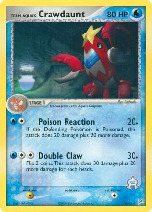 Team Aqua's Crawdaunt - 14/95 (14)/95 Rare Reverse Holofoil