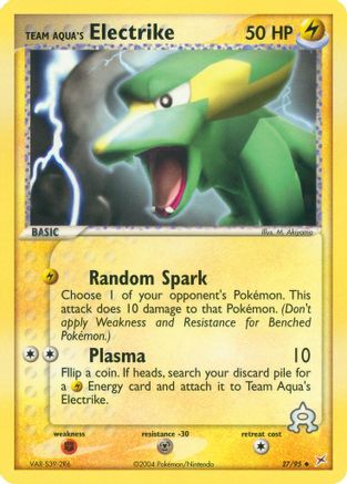 Team Aqua's Electrike - 27/95 (27)/95 Uncommon Reverse Holofoil