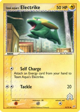 Team Aqua's Electrike - 53/95 (53)/95 Common Reverse Holofoil