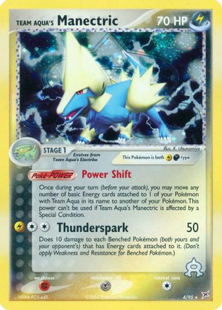 Team Aqua's Manectric - 4/95 (4)/95 Holo Rare Reverse Holofoil