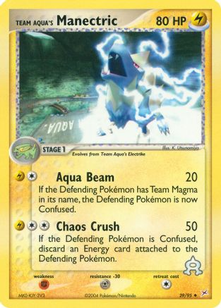 Team Aqua's Manectric - 29/95 (29)/95 Uncommon Reverse Holofoil