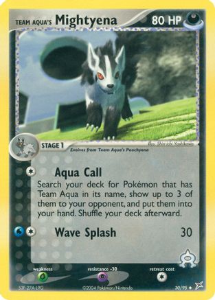 Team Aqua's Mightyena - 30/95 (30)/95 Uncommon Reverse Holofoil