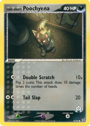 Team Aqua's Poochyena - 54/95 (54)/95 Common Reverse Holofoil