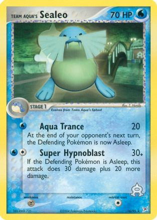 Team Aqua's Sealeo - 16/95 (16)/95 Rare Reverse Holofoil