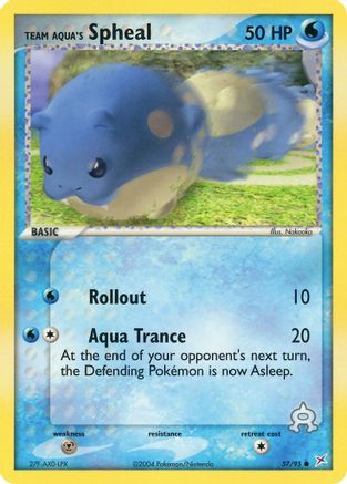 Team Aqua's Spheal - 57/95 (57)/95 Common Reverse Holofoil