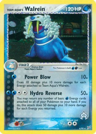 Team Aqua's Walrein (6)/95 Holo Rare Reverse Holofoil