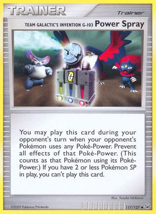 Team Galactic's Invention G-103 Power Spray (117)/127 Uncommon Reverse Holofoil