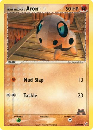 Team Magma's Aron - 58/95 (58)/95 Common Reverse Holofoil