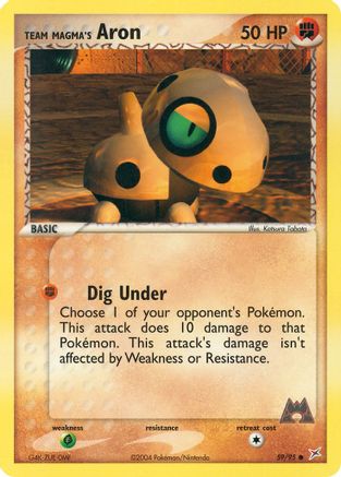 Team Magma's Aron - 59/95 (59)/95 Common