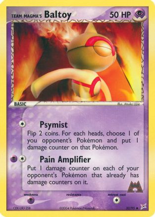 Team Magma's Baltoy - 32/95 (32)/95 Uncommon Reverse Holofoil