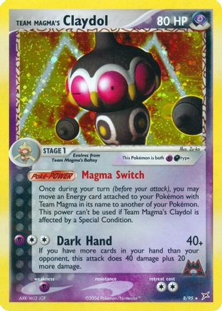 Team Magma's Claydol - 8/95 (8)/95 Holo Rare Holofoil