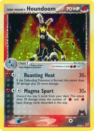 Team Magma's Houndoom - 10/95 (10)/95 Holo Rare Reverse Holofoil