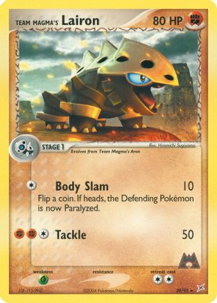 Team Magma's Lairon - 20/95 (20)/95 Rare Reverse Holofoil