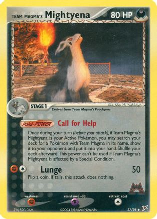 Team Magma's Mightyena - 37/95 (37)/95 Uncommon Reverse Holofoil