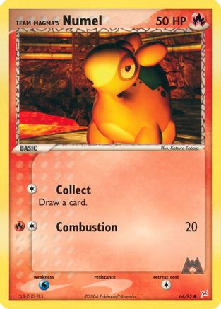 Team Magma's Numel (64)/95 Common Reverse Holofoil