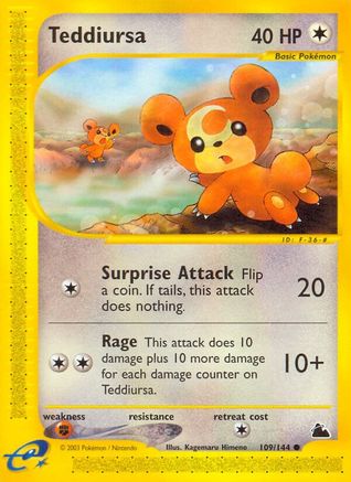 Teddiursa (109)/144 Common Reverse Holofoil