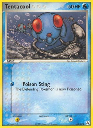 Tentacool (66)/92 Common Reverse Holofoil