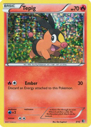 Tepig - 3/12 (3)/12 Promo Holofoil