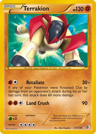 Terrakion (151)/149 Secret Rare Holofoil