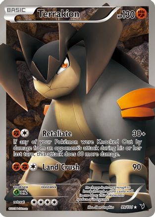 Terrakion (99 Full Art) (99)/101 Ultra Rare Holofoil