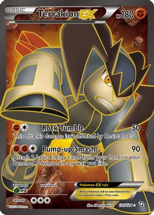 Terrakion EX (121 Full Art) (121)/124 Ultra Rare Holofoil
