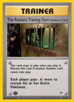 The Rocket's Training Gym (104)/132 Rare 1st Edition