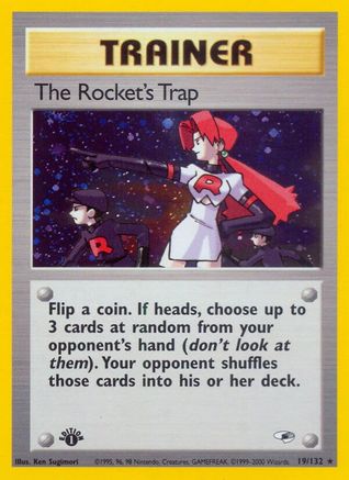 The Rocket's Trap (19)/132 Holo Rare 1st Edition Holofoil