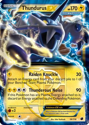 Thundurus EX (Team Plasma) (38)/116 Ultra Rare Holofoil