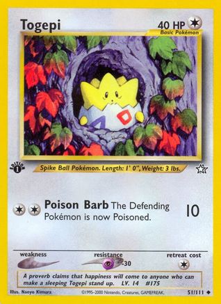 Togepi (51)/111 Uncommon 1st Edition