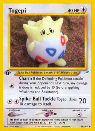 Togepi (56)/105 Uncommon 1st Edition