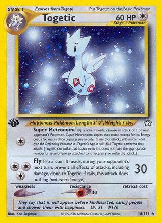 Togetic (16)/111 Holo Rare 1st Edition Holofoil