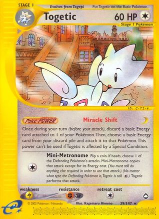 Togetic (39)/147 Rare Reverse Holofoil