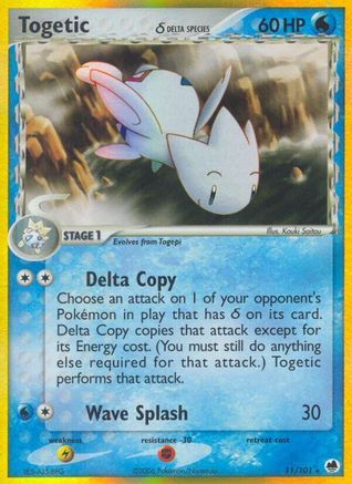 Togetic (Delta Species) (11)/101 Holo Rare Holofoil (Cabinet-NM)