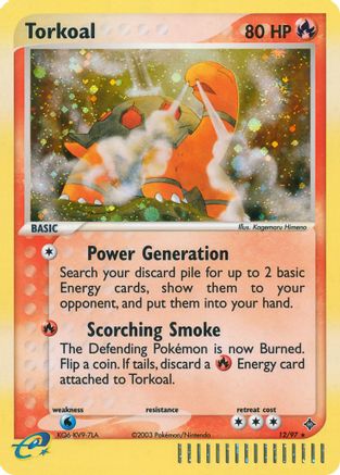 Torkoal (12)/97 Holo Rare Reverse Holofoil