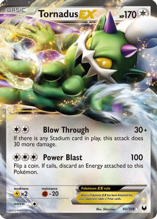 Tornadus EX (90)/108 Ultra Rare Holofoil