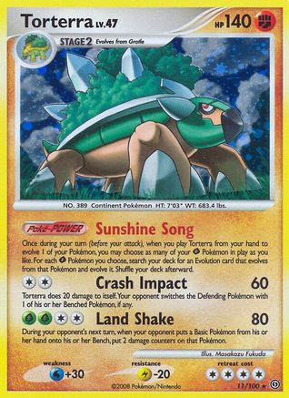 Torterra (11)/100 Holo Rare Reverse Holofoil